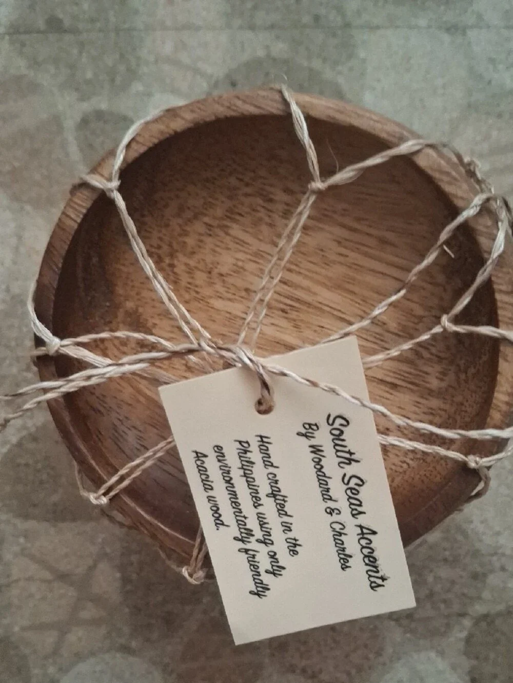 Handcrafted Wooden Coasters Set - Brown Rustic Kitchen Tool